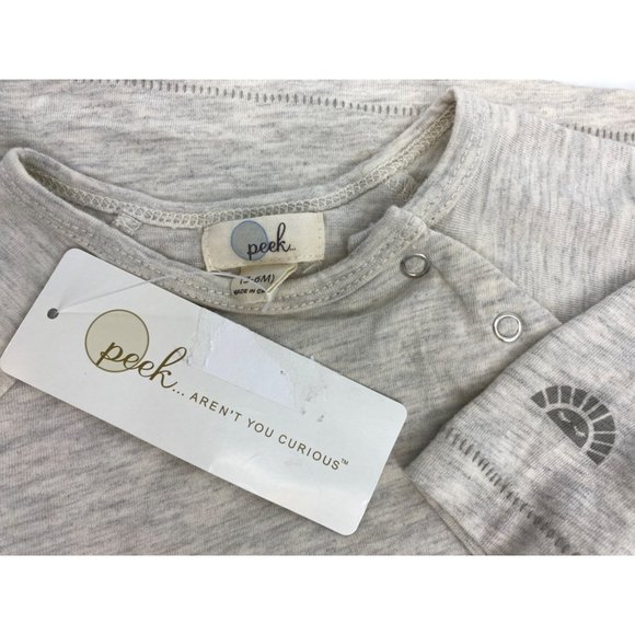 Peek Kids long sleeve heathered neutral top NEW WITH TAGS - Picture 2 of 3